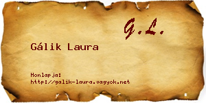 Gálik Laura névjegykártya